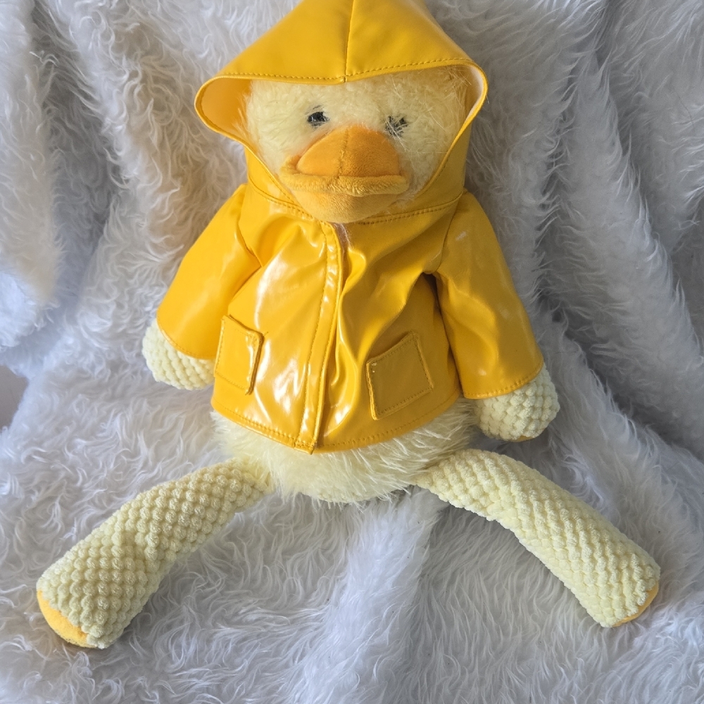 Scentsy Buddy Duck Plush in Yellow Raincoat – Gently Loved & Adorably Scented!